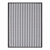 Textilene Outdoor Area Rug — Black White Striped