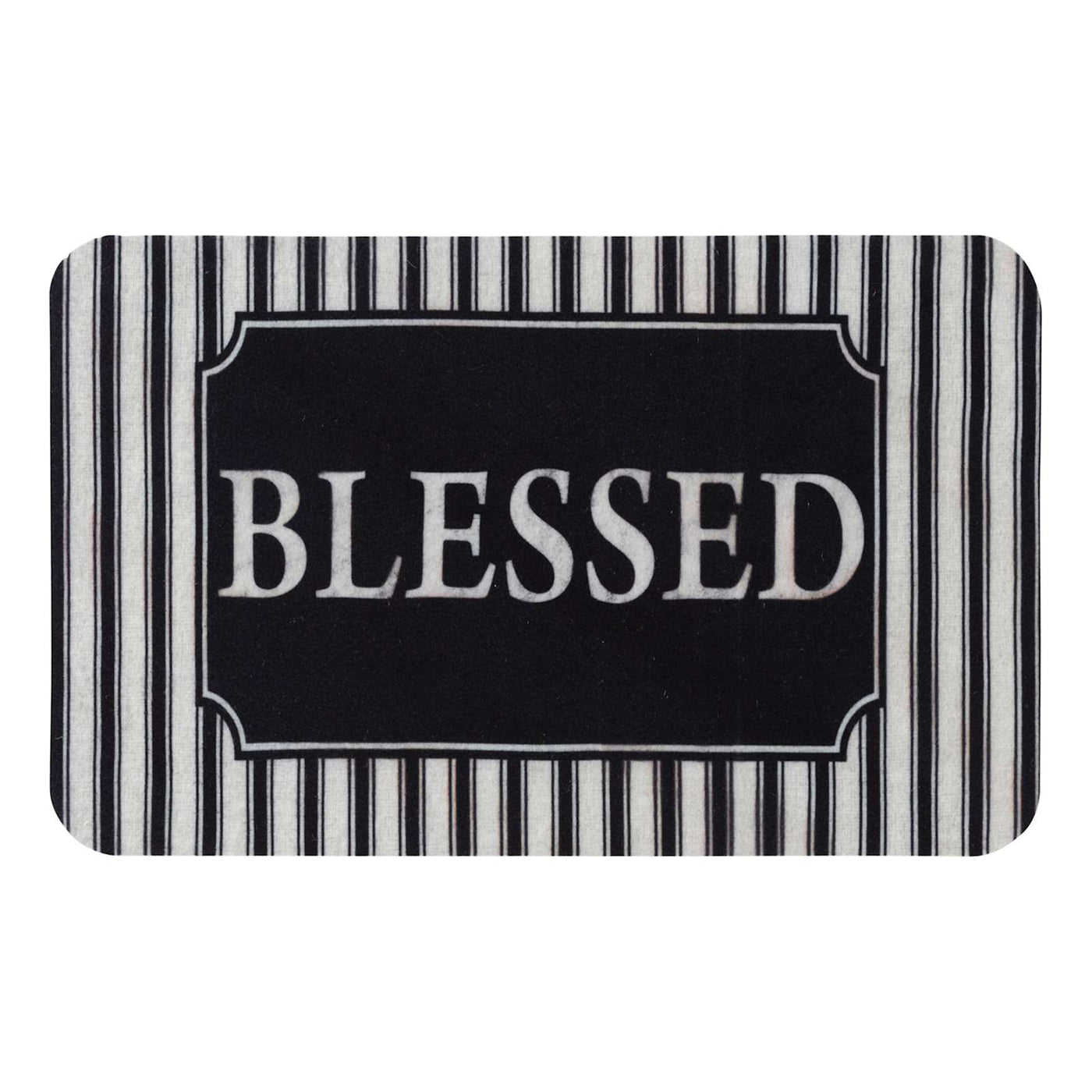 Blessed Striped Echo Doormat