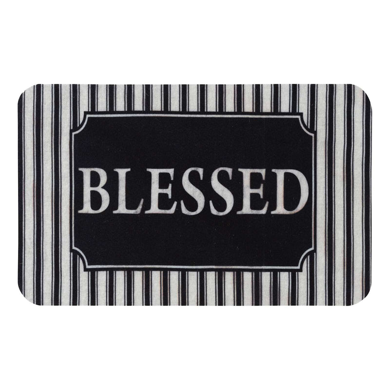 Blessed Striped Echo Doormat