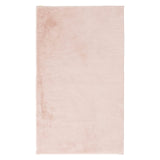 Bliss Blush Pink Faux Rabbit Fur Washable Accent Rug