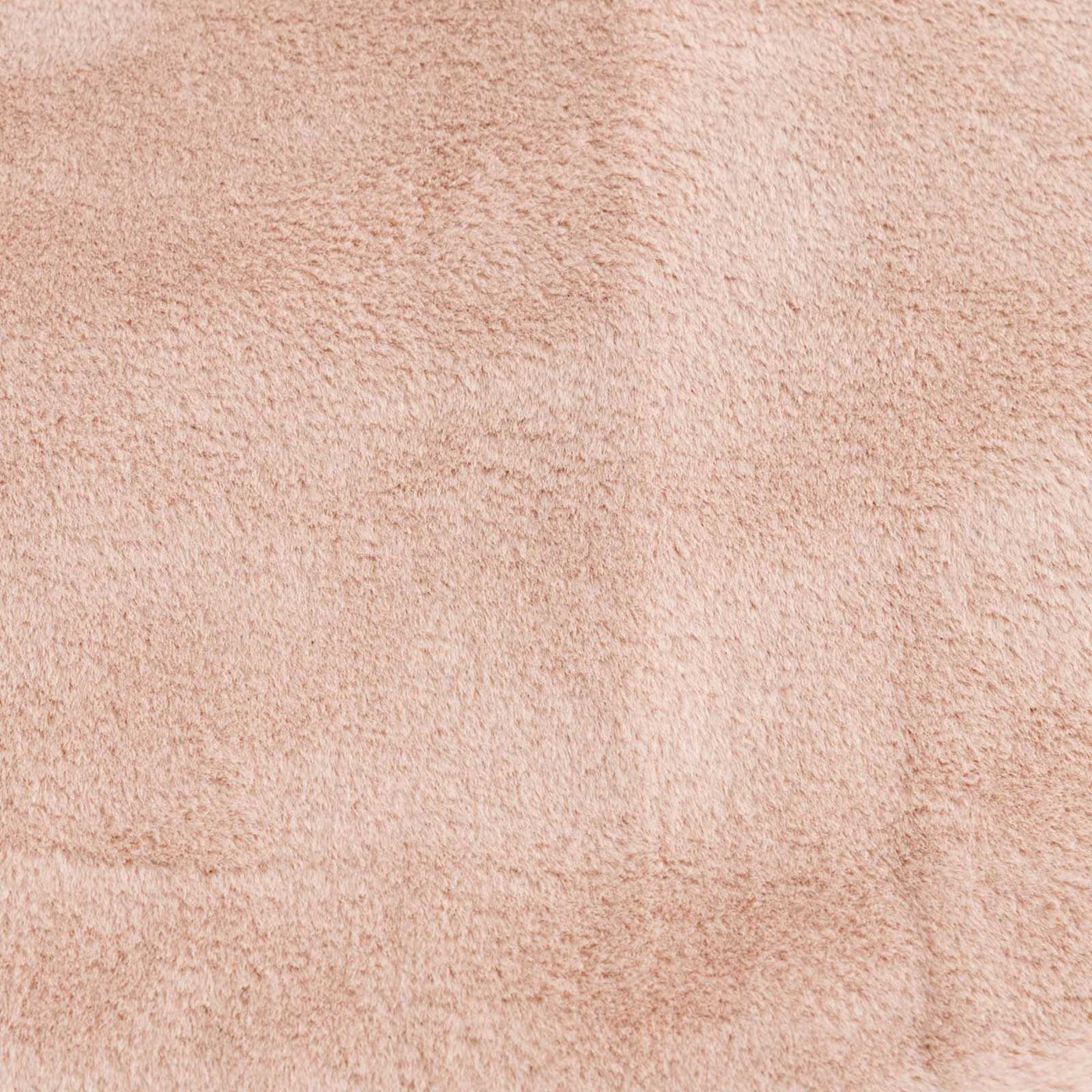 Bliss Blush Pink Faux Rabbit Fur Washable Accent Rug — detail view 2