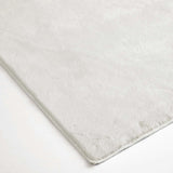 Bliss Silver Faux Rabbit Fur Washable Accent Rug — detail view 2