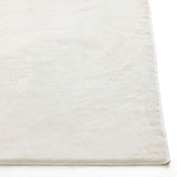 Bliss Silver Faux Rabbit Fur Washable Accent Rug — detail view 1