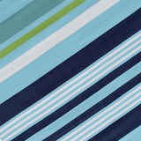 Blue Striped Plastic Outdoor Area Rug — detail view 3