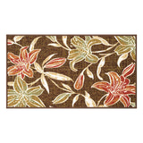 Brown Floral Washable Tufted Empress Accent Rug