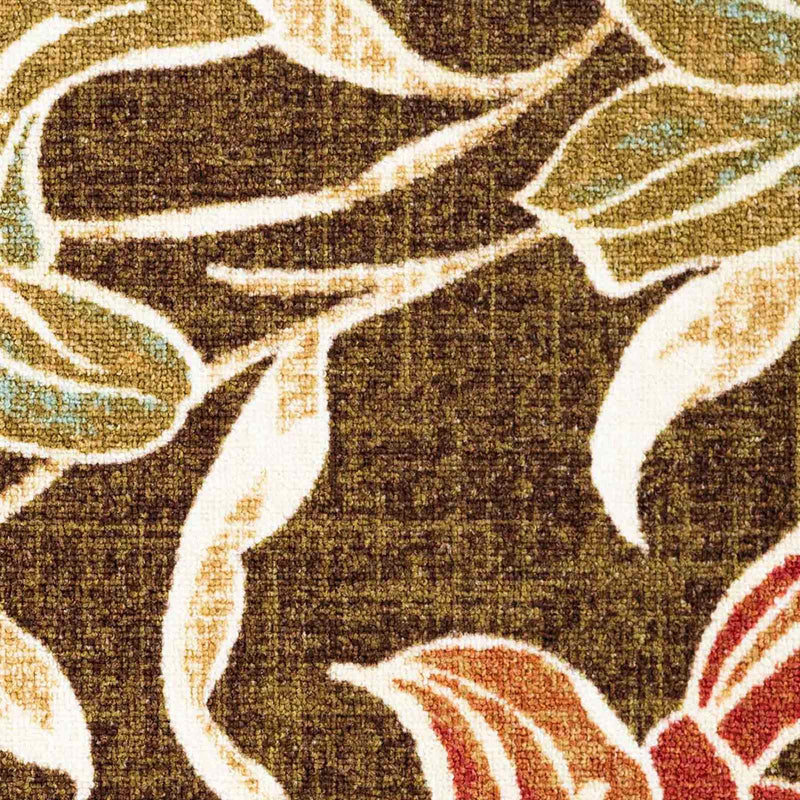 Brown Floral Washable Tufted Empress Accent Rug