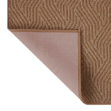 Brown Knitted Interlock Gel Back Washable Accent Rug — detail view 2