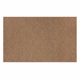 Brown Knitted Interlock Gel Back Washable Accent Rug