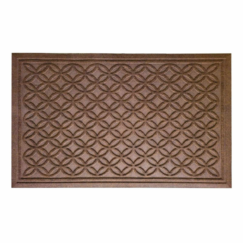 Textured Rubber Doormat — Brown