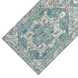 Cameron Blue Ivory Runner Rug — detail view 1