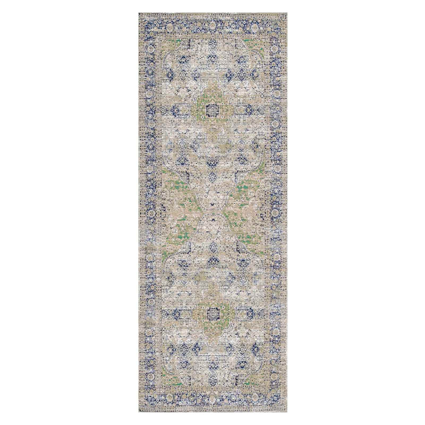 Cameron Ivory Sage Runner Rug