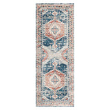 Cameron Rust Blue Runner Rug