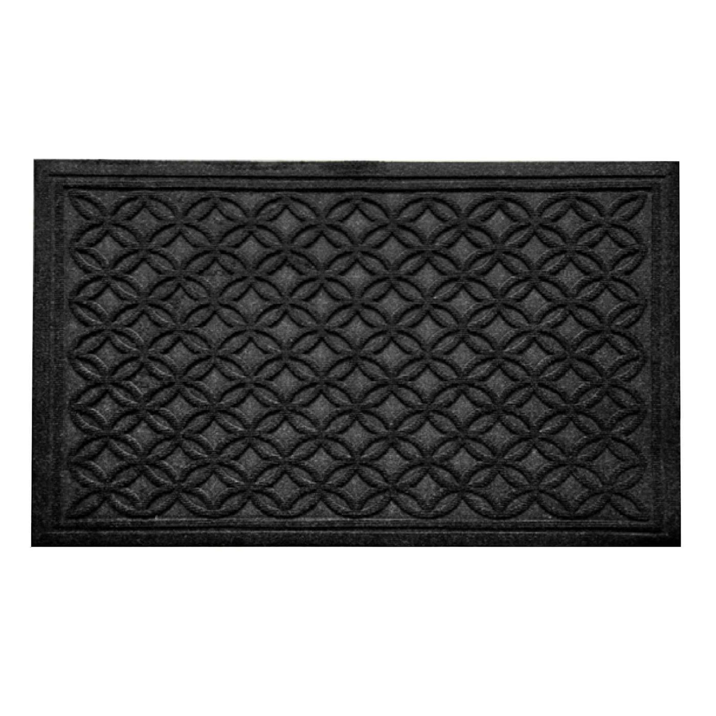 Textured Rubber Doormat — Charcoal