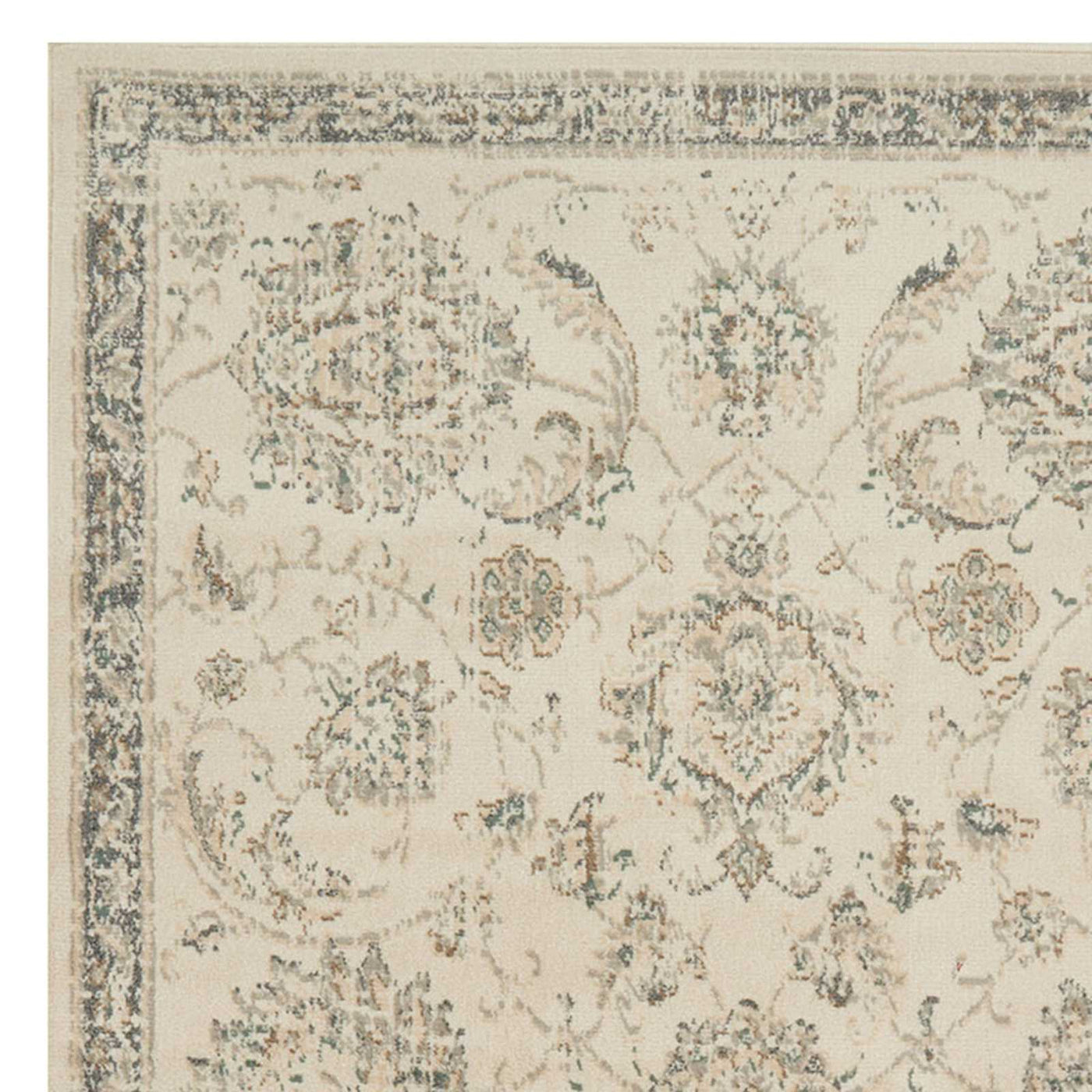 Norwich Traditional Ivory & Beige Area Rug — detail view 2