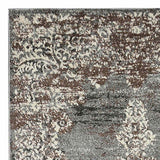 Grey & White Antique Medallion Area Rug — detail view 2