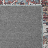 Found & Fable Chenille Printed Vintage Look Blue Medallion Area Rug — detail view 2