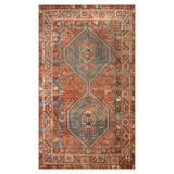 Freya Multicolor Medallion Washable Accent Rug — Red