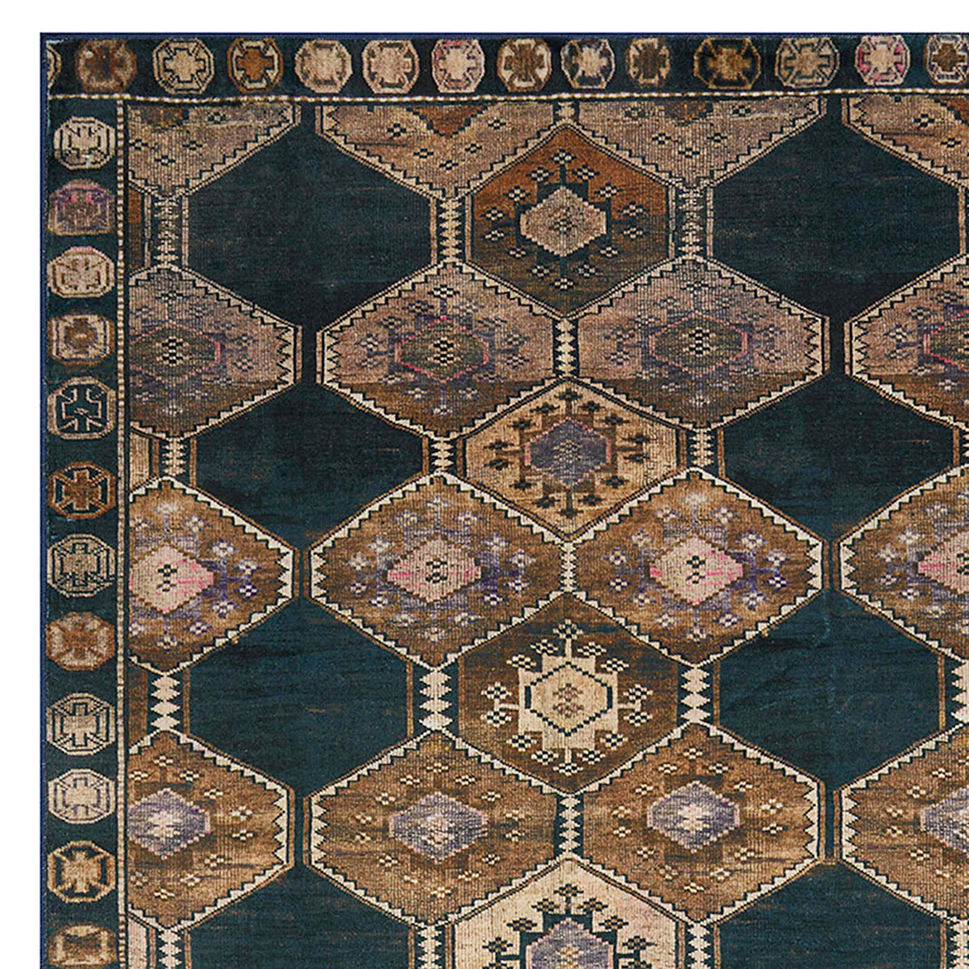 Freya Black Medallion Washable Accent Rug — detail view 1