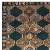 Freya Black Medallion Washable Accent Rug — detail view 1