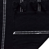 Honeybloom Woven Black Striped Runner Rug — detail view 2