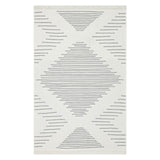 Arya Grey Diamond Design Washable Accent Rug — detail view 1