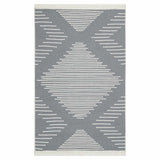 Arya Grey Diamond Design Washable Accent Rug