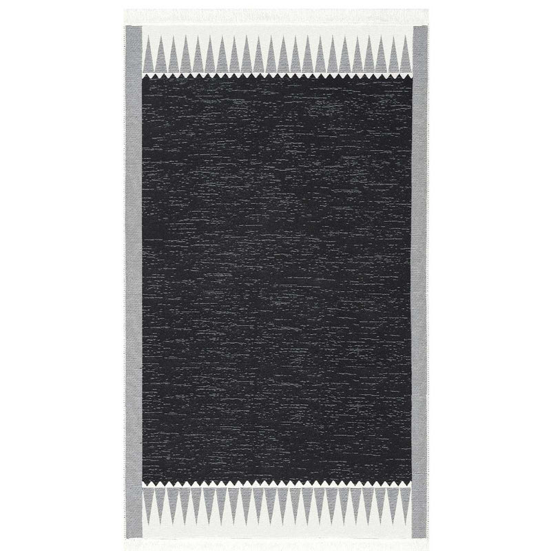 Found Fable Arya Black White Washable Accent Rug