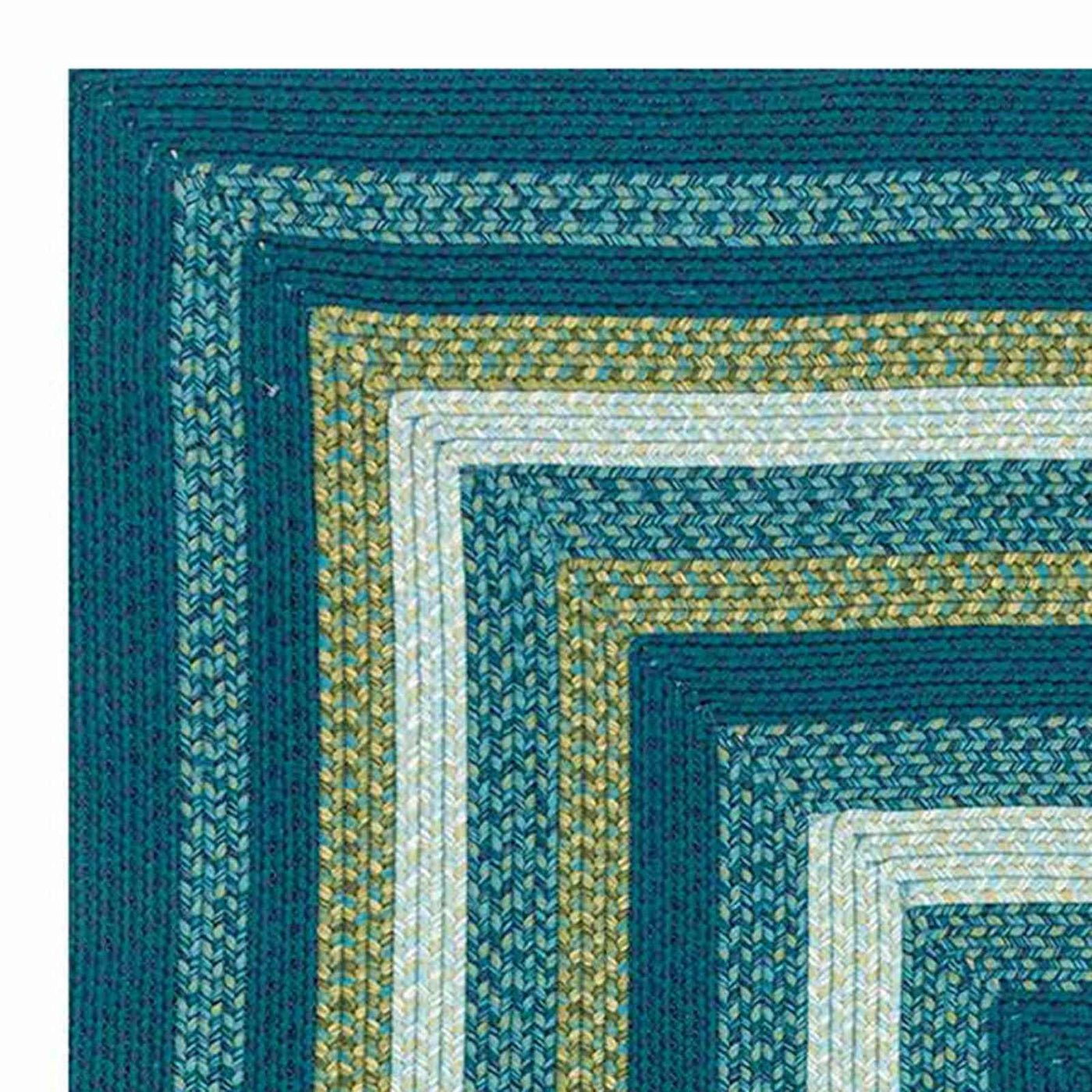 Kingsburg Blue Braided Indoor Outdoor Area Rug — detail view 2