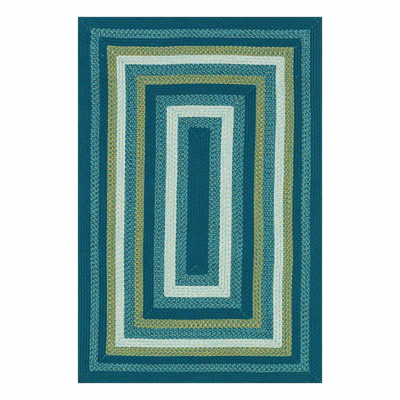 Kingsburg Blue Braided Indoor Outdoor Area Rug