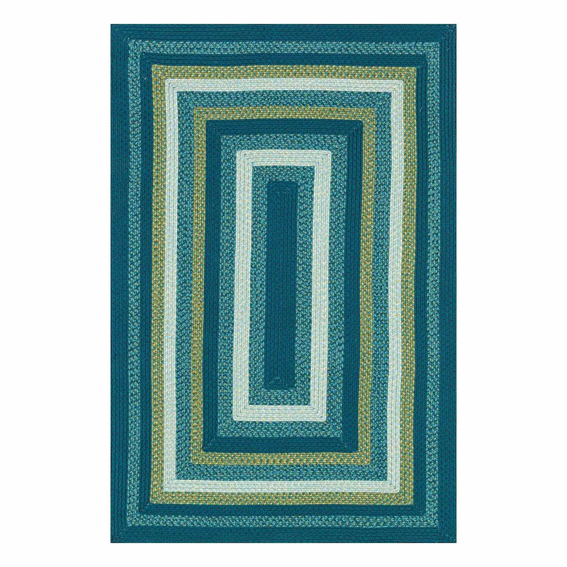 Kingsburg Blue Braided Indoor Outdoor Area Rug