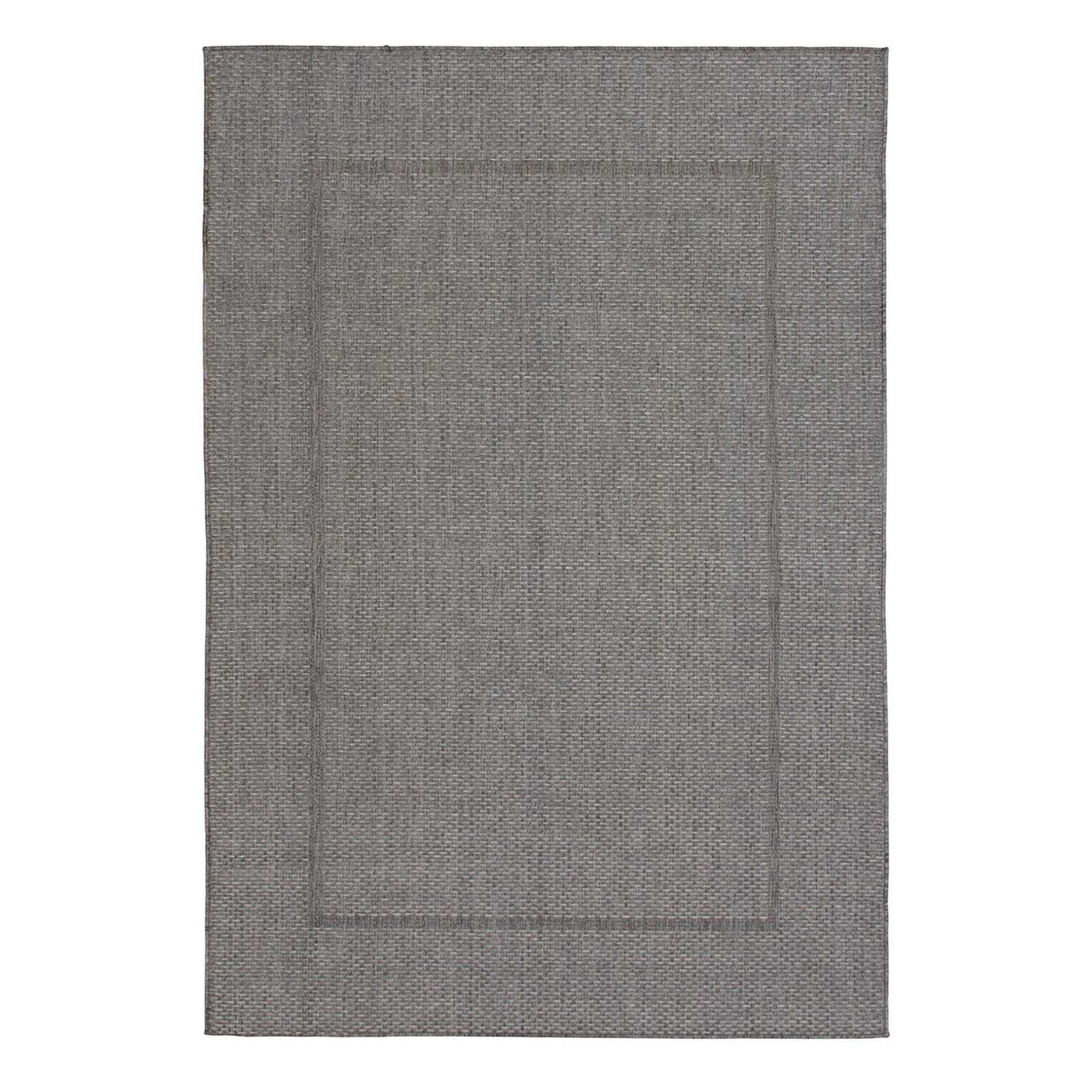 E195 Crosby St. Santorini Grey Border Indoor Outdoor Accent Rug