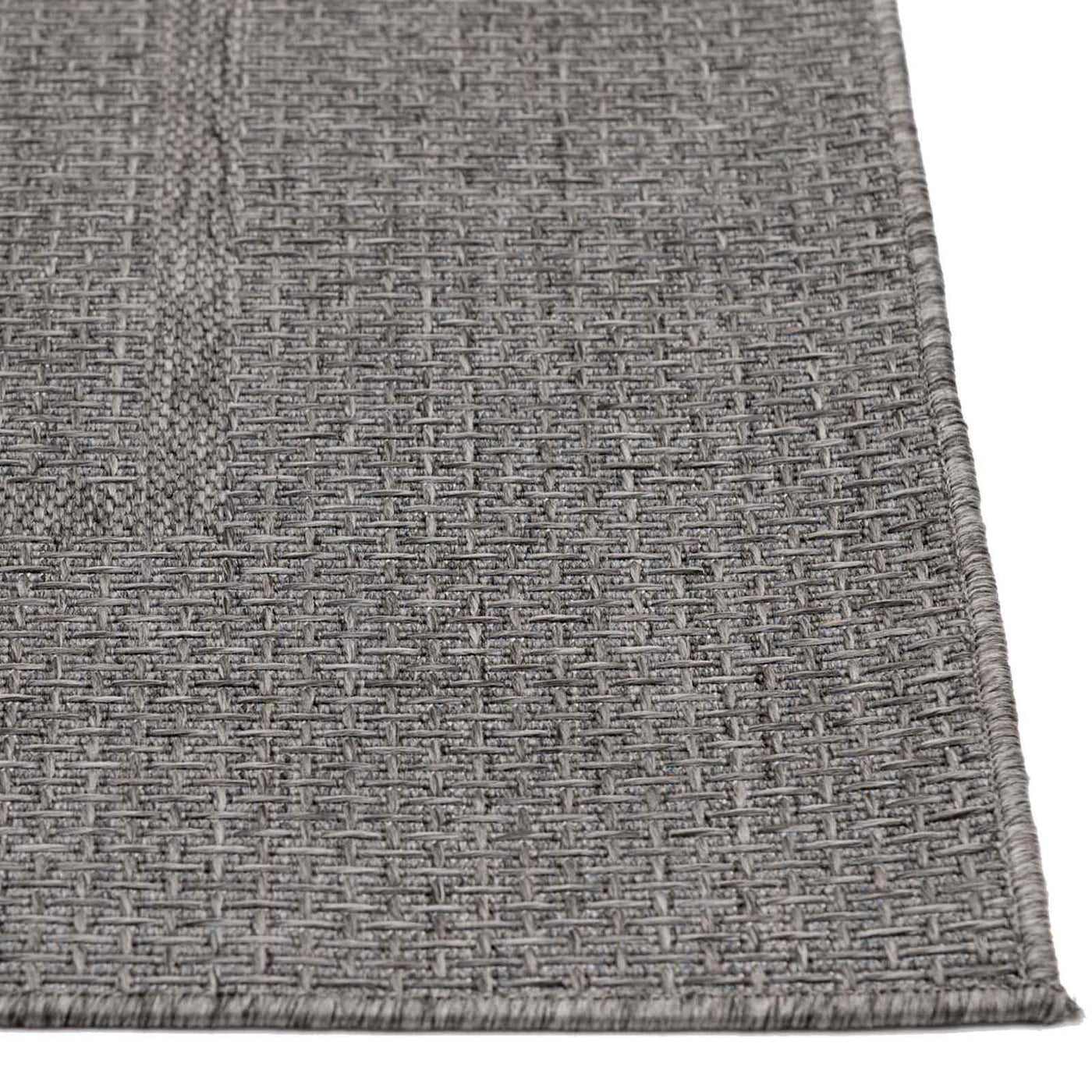 E195 Crosby St. Santorini Grey Natural Woven Indoor Outdoor Accent Rug — detail view 1