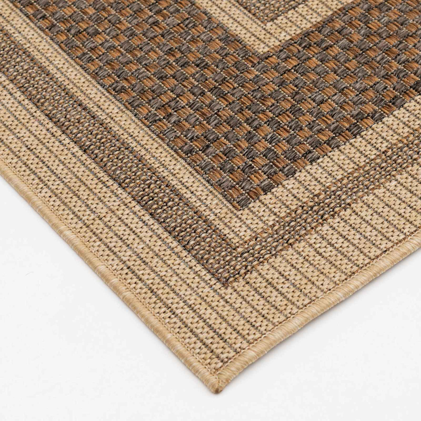 E212 Santorini Cayden Natural Woven Indoor Outdoor Accent Rug — detail view 2