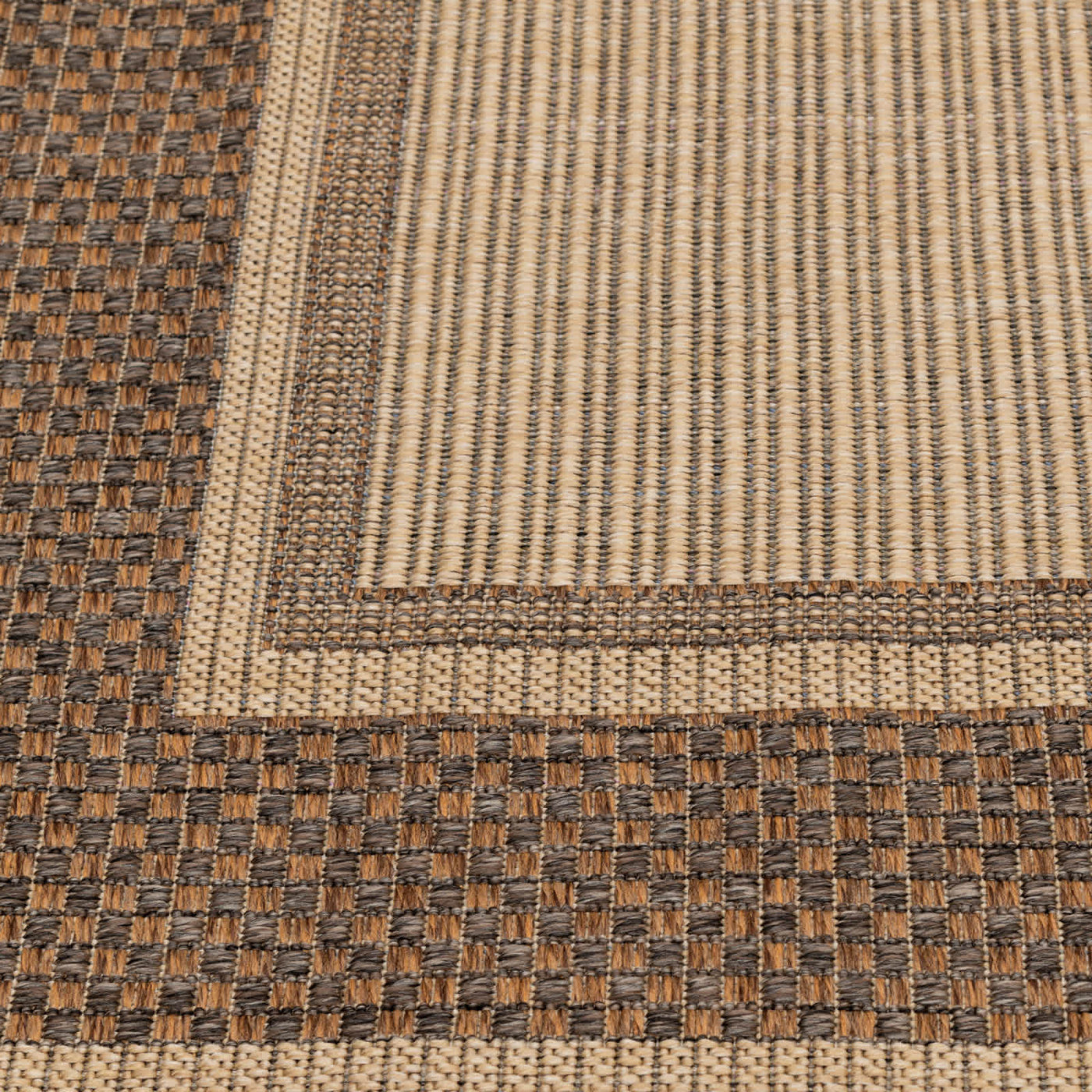 E212 Santorini Cayden Natural Woven Indoor Outdoor Accent Rug — detail view 3