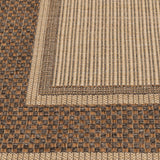 E212 Santorini Cayden Natural Woven Indoor Outdoor Accent Rug — detail view 3