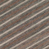 Ivory Brown Grey Striped Modern Indoor Outdoor Area Rug — detail view 1