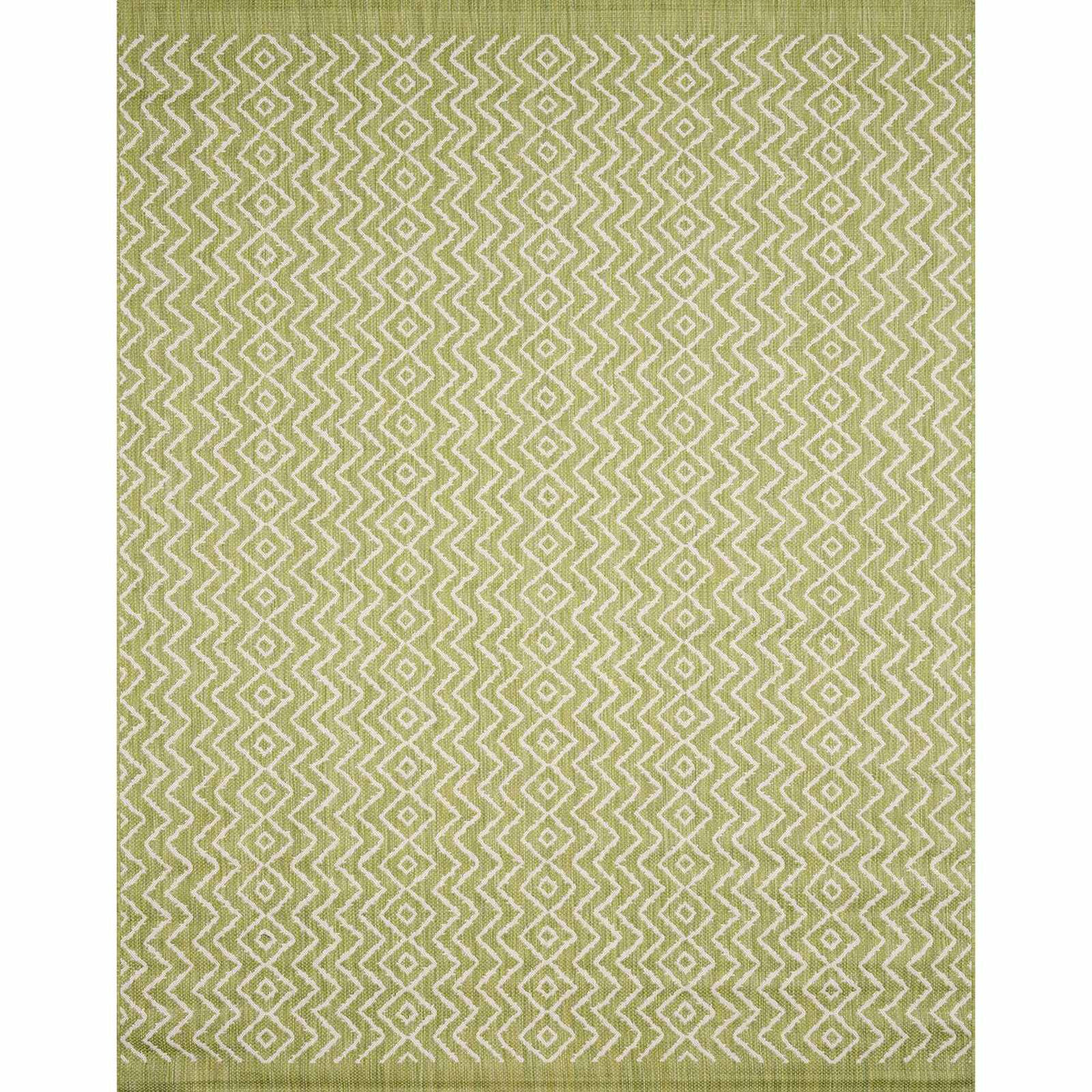 Oasis Green Geo Indoor Outdoor Area Rug