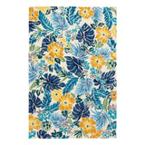 Santa Monica Floral Indoor Outdoor Area Rug — Blue