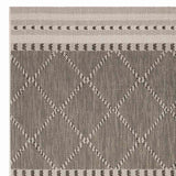 Crosby St. Oasis Ecru Black Diamond Design Indoor Outdoor Area Rug — detail view 1