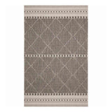Crosby St. Oasis Ecru Black Diamond Design Indoor Outdoor Area Rug