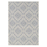 Blue Ivory Quatrefoil Sisal Indoor Outdoor Area Rug