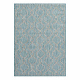 Aqua Geo Wave Indoor Outdoor Area Rug