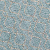Aqua Geo Wave Indoor Outdoor Area Rug — detail view 1