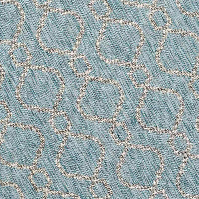 Aqua Geo Wave Indoor Outdoor Area Rug