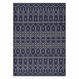 Navy Collector Design Sisal Indoor Outdoor Accent Rug