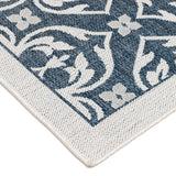 New Zealand Cobalt Blue Woven Indoor Outdoor Area Rug — detail view 2