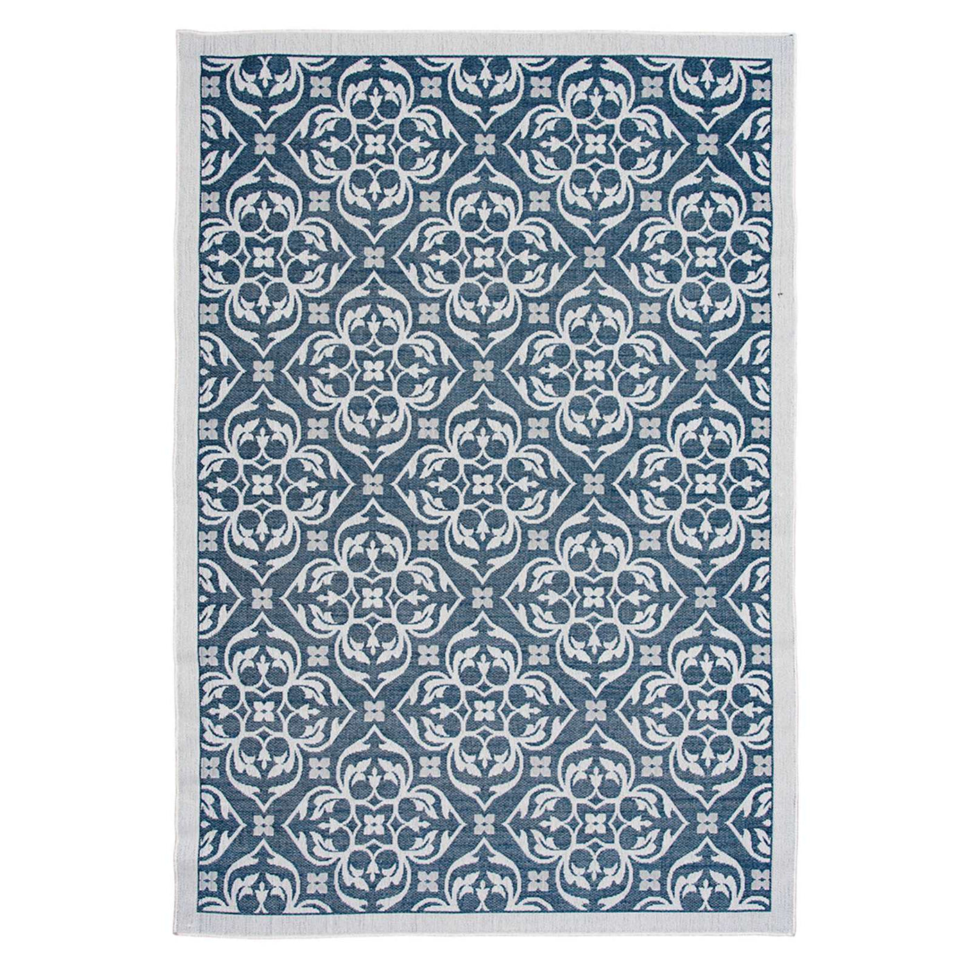 New Zealand Cobalt Blue Woven Indoor Outdoor Area Rug