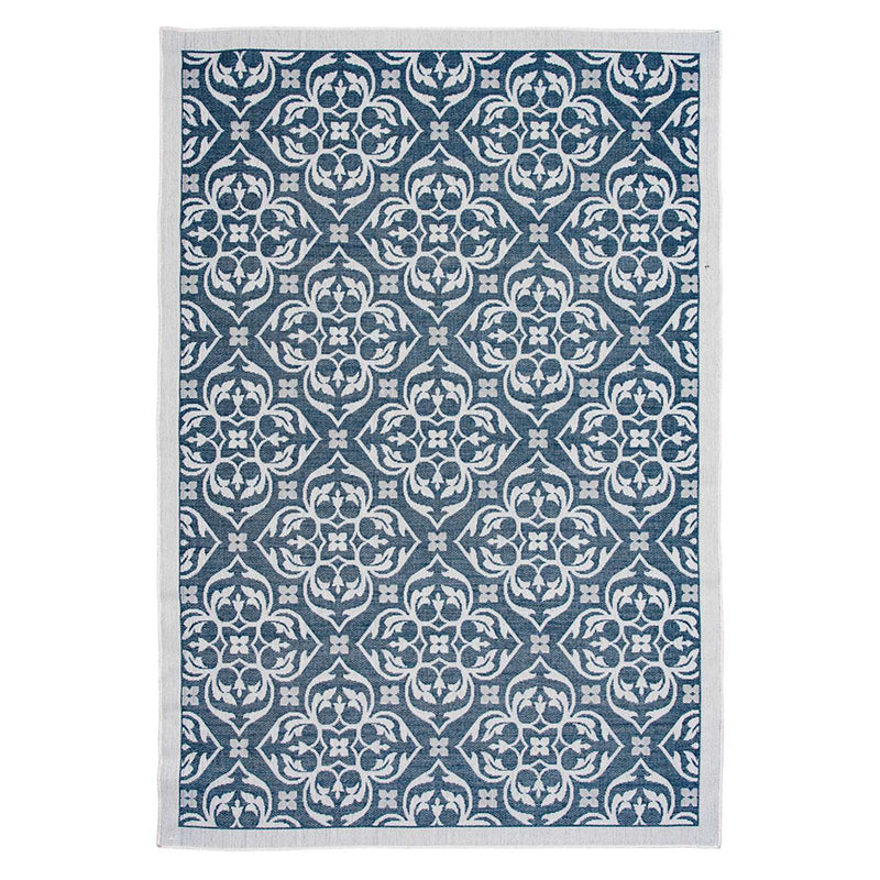New Zealand Cobalt Blue Woven Indoor Outdoor Area Rug