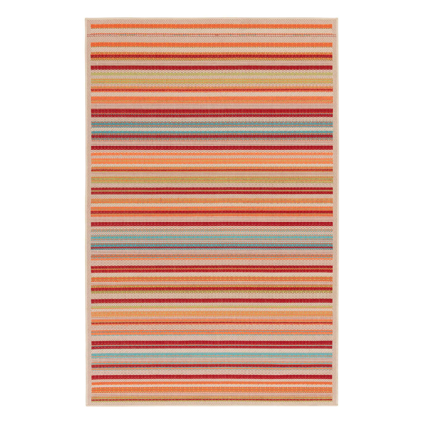 Scope Multicolor Striped Woven Indoor Outdoor Area Rug