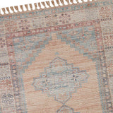E336 Honeybloom Anna Vintage Medallion Fringe Outdoor Area Rug — detail view 3